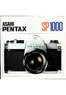 Pentax Spotmatic SP 1000 manual. Camera Instructions.